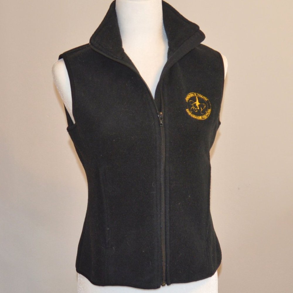 8/$20 Port Authority Dressage4Kids Black Fleece Horse Riding Vest